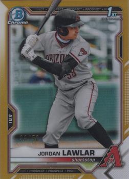 2021 Bowman Draft - Chrome Gold Refractor #BDC-194 Jordan Lawlar Front