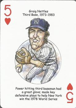 2022 Hero Decks New York Yankees Baseball Heroes Playing Cards (12th Edition) #5♥ Graig Nettles Front