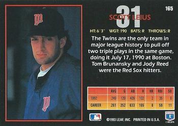 1993 Triple Play #165 Scott Leius Back