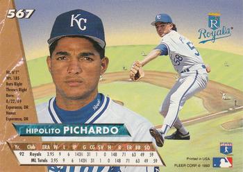 1993 Ultra #567 Hipolito Pichardo Back