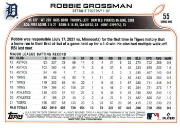 2022 Topps - Rainbow Foil #55 Robbie Grossman Back