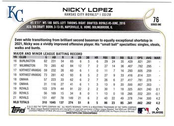 2022 Topps - Rainbow Foil #76 Nicky Lopez Back
