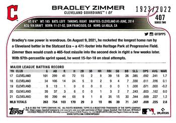 2022 Topps - Gold #407 Bradley Zimmer Back