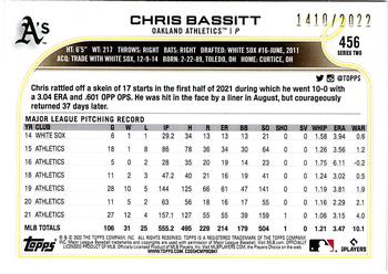 2022 Topps - Gold #456 Chris Bassitt Back