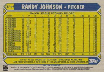 2022 Topps - 1987 Topps Baseball 35th Anniversary Blue (Series One) #T87-44 Randy Johnson Back