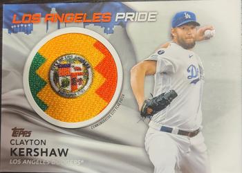 2022 Topps - City Flag Patch Commemorative Manufactured Relics #CFP-CK Clayton Kershaw Front