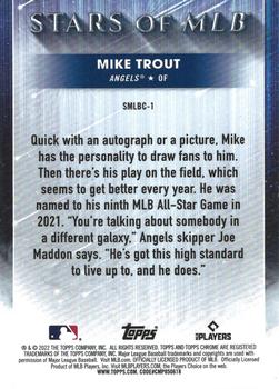 2022 Topps - Stars of MLB Chrome #SMLBC-1 Mike Trout Back