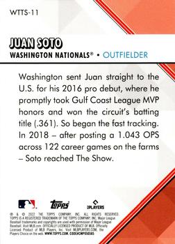 2022 Topps - Welcome to the Show #WTTS-11 Juan Soto Back