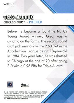 2022 Topps - Welcome to the Show Blue #WTTS-5 Greg Maddux Back