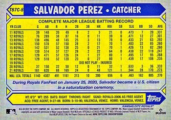 2022 Topps - 1987 Topps Baseball 35th Anniversary Chrome Silver Pack (Series One) #T87C-8 Salvador Perez Back