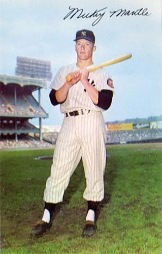 1953-55 Dormand Postcards #111 Mickey Mantle Front