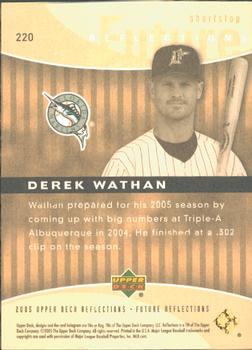 2005 Upper Deck Update - 2005 Upper Deck Reflections Update #220 Derek Wathan Back