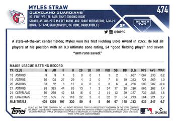 2023 Topps #474 Myles Straw Back