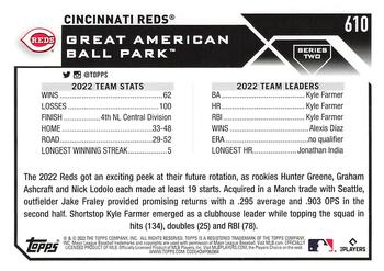 2023 Topps #610 Cincinnati Reds Back