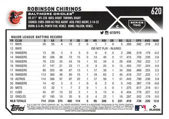 2023 Topps #620 Robinson Chirinos Back