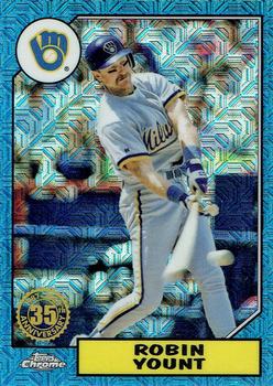 2022 Topps - 1987 Topps Baseball 35th Anniversary Chrome Silver Pack Blue (Series One) #T87C-13 Robin Yount Front