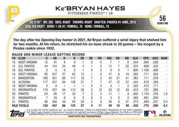 2022 Topps - Gold Foil #56 Ke'Bryan Hayes  Back