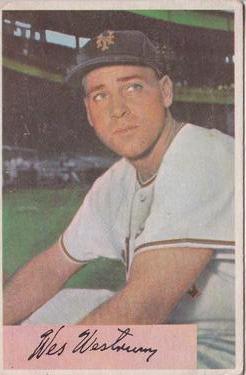 1954 Bowman #25 Wes Westrum Front