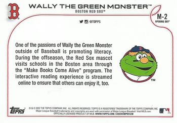 2022 Topps Opening Day - Mascots #M-2 Wally the Green Monster Back