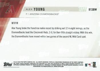 2019 Topps Now - Black & White (Platinum Member) #813BW Alex Young Back