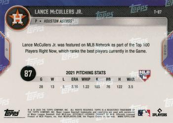 2022 Topps Now MLB Network's Top 100 #T-87 Lance McCullers Jr. Back