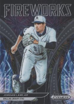 2021 Panini Prizm Draft Picks - Fireworks #F-JL Jordan Lawlar Front