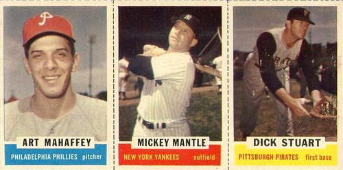 1962 Bazooka - Panels #NNO Art Mahaffey / Mickey Mantle / Dick Stuart Front