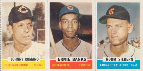 1962 Bazooka - Panels #NNO Johnny Romano / Ernie Banks / Norm Siebern Front