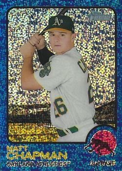 2022 Topps Heritage - Chrome Blue Sparkle #59 Matt Chapman Front