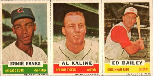 1961 Bazooka - Panels #19/20/21 Ernie Banks / Al Kaline / Ed Bailey Front