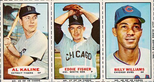 1966 Bazooka - Panels #46-48 Al Kaline / Eddie Fisher / Billy Williams Front