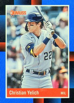 2022 Donruss - Holo Blue #266 Christian Yelich Front