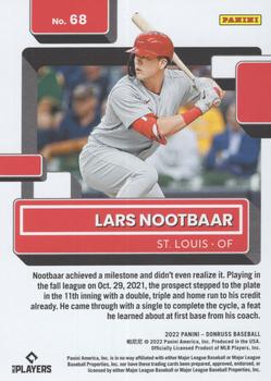 2022 Donruss - Holo Purple #68 Lars Nootbaar Back