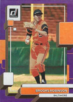 2022 Donruss - Holo Purple #136 Brooks Robinson Front