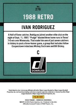 2022 Donruss - Holo Red #276 Ivan Rodriguez Back