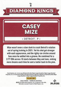 2022 Donruss - Yellow #8 Casey Mize Back