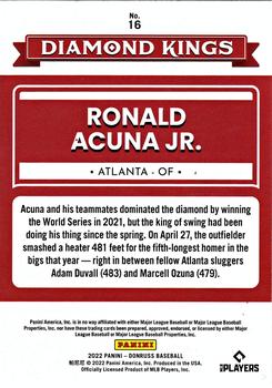 2022 Donruss - Yellow #16 Ronald Acuna Jr. Back