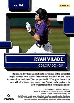 2022 Donruss - Red #64 Ryan Vilade Back