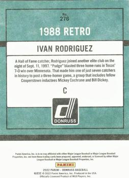 2022 Donruss - Presidential Collection #276 Ivan Rodriguez Back