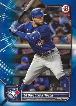 2022 Bowman - Blue #63 George Springer Front