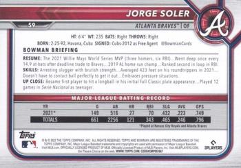 2022 Bowman - Red #59 Jorge Soler Back