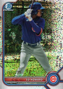 2022 Bowman - Chrome Prospects Speckle Refractor #BCP-64 Ed Howard Front