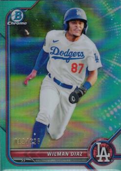 2022 Bowman - Chrome Prospects Aqua Refractor #BCP-135 Wilman Diaz Front