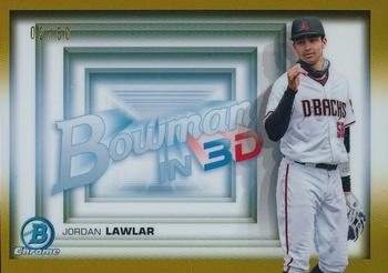 2022 Bowman - Bowman in 3D Gold Refractor #B3D-13 Jordan Lawlar Front