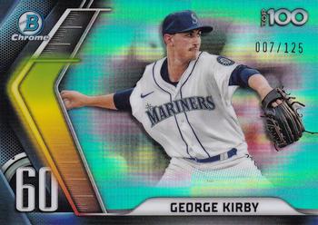 2022 Bowman - Bowman Scouts' Top 100 Aqua Refractor #BTP-60 George Kirby Front