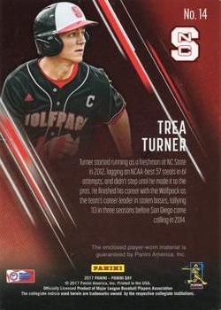 2017 Panini Day College Materials - Galactic #14 Trea Turner Back