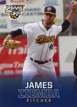 2018 Choice Burlington Bees #25 James Ziemba Front