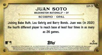 2022 Topps Gypsy Queen - Gypsy Gems Minis #GGM-29 Juan Soto Back