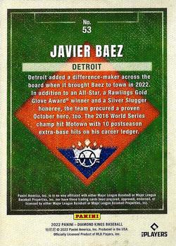 2022 Panini Diamond Kings - Framed Red #53 Javier Baez Back