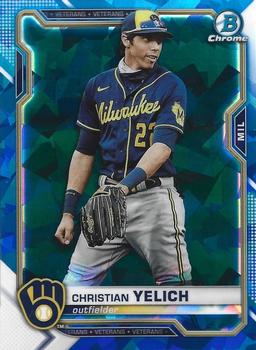 2021 Bowman Chrome Sapphire Edition #22 Christian Yelich Front